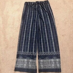 NEW DIRECTIONS Curvy. Sz 1X. Elastic Waist. Border Print. Poly/Spandex. B10